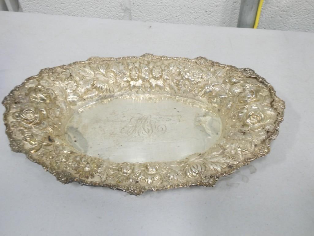 Stieff Sterling Silver Serving Platter #201A - weighs approx 484 grams (1 of 5)