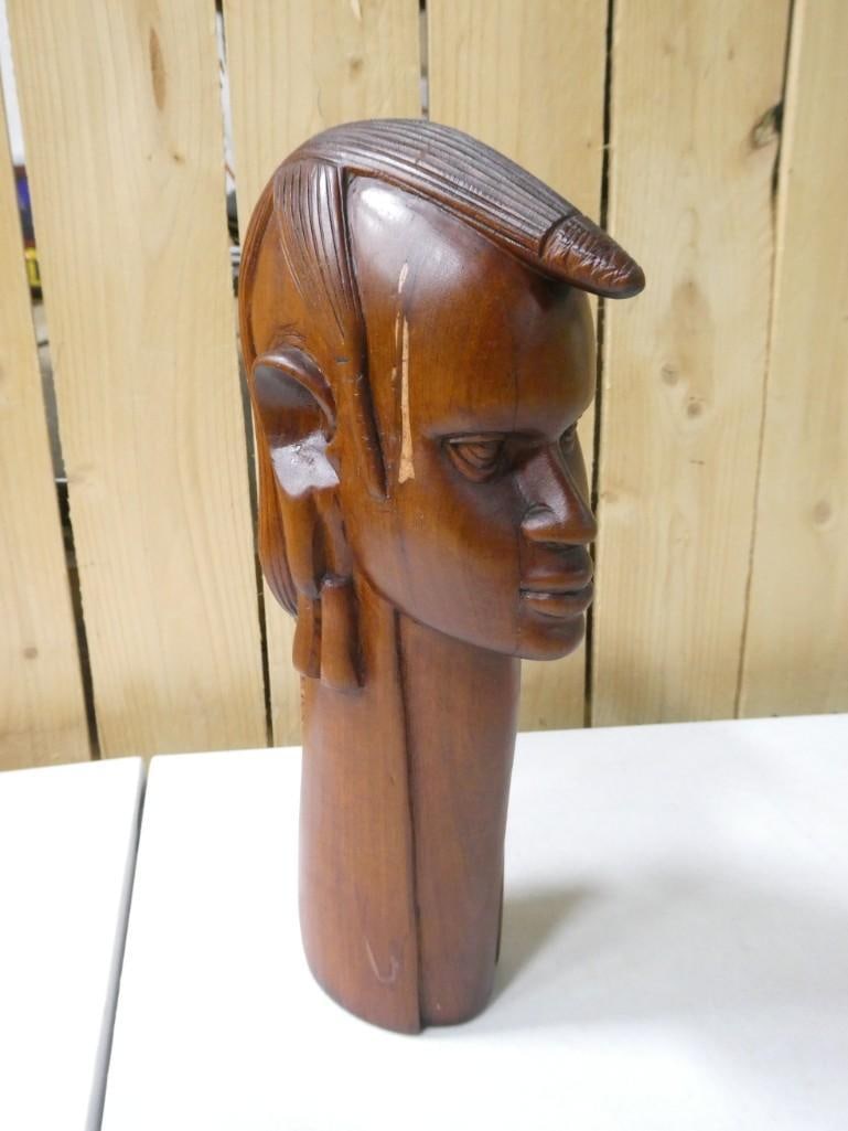 Tiki Tribe Hand Carved Wood Face - Signed Isaka (1 of 6)