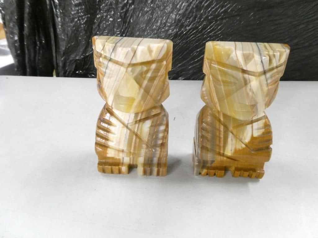 Tiki Onyx Book ends: Tiki Onyx Book ends