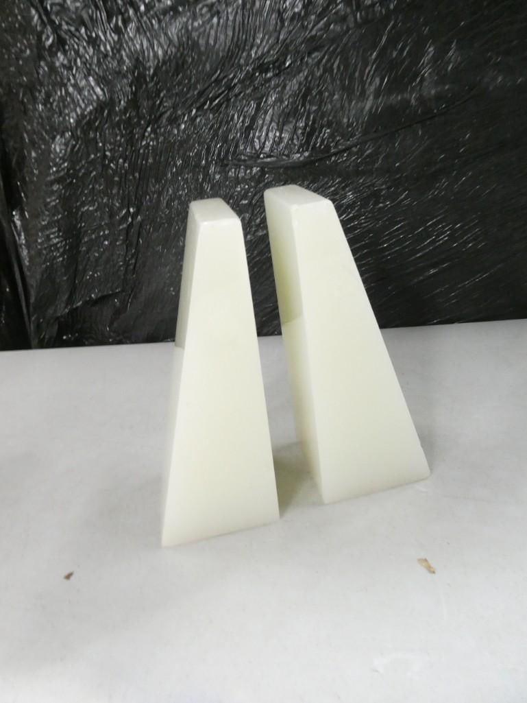 Pair of Polished Marble Stone Bookends (1 of 4)