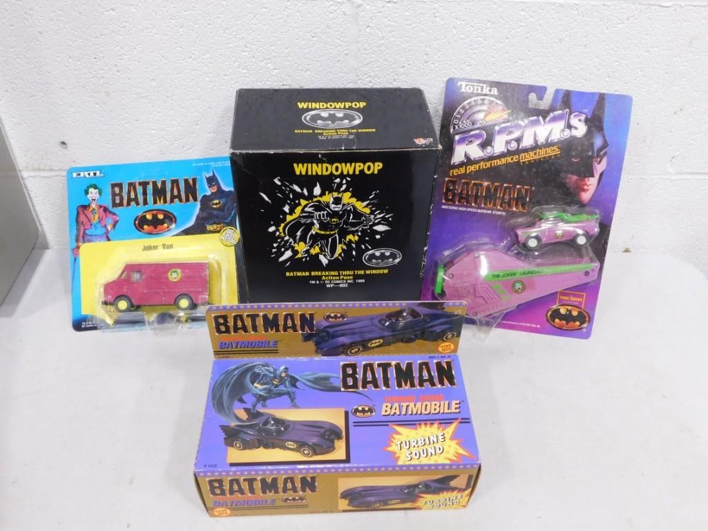 Batman Lot incl Ertl Batman Joker Van, Batman Windowpop, Tonka RPMs The Joker Launcher (1 of 10)