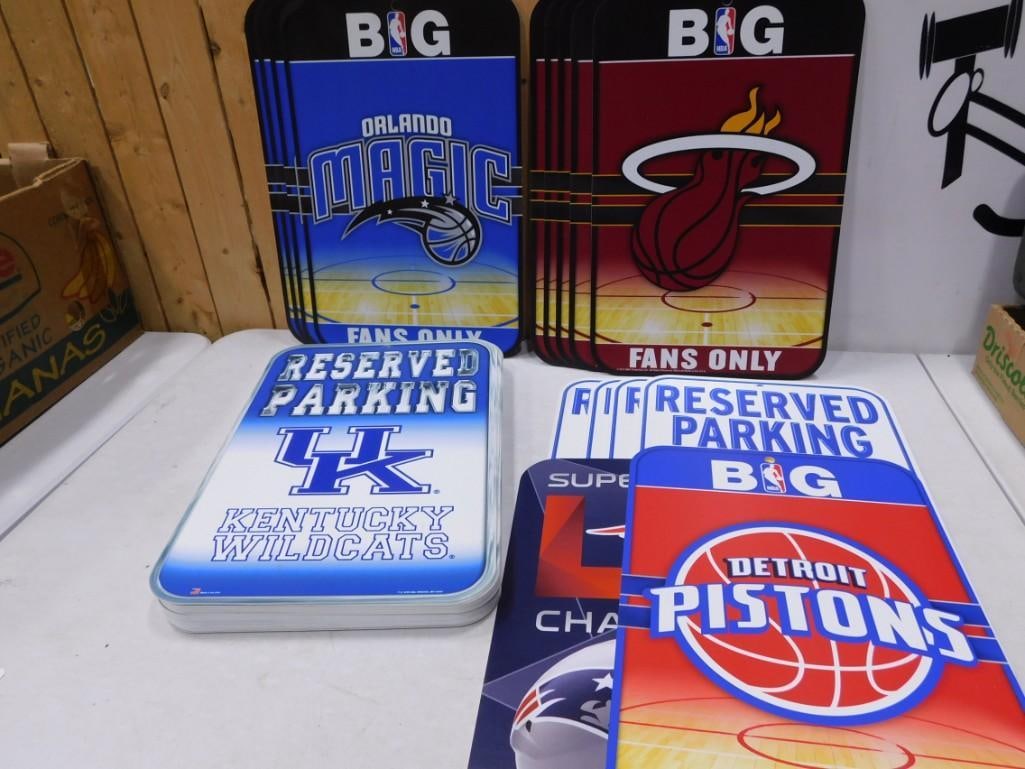 Approx 44 Sports Teams Signs incl Kentucky Wildcats, Orlando Magic, Detroit Pistons, etc (1 of 8)