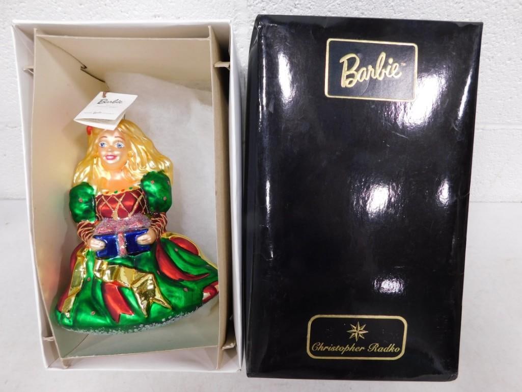 Christopher Radko Barbie Christmas Ornament with Original Tag and Box: Barbie Christopher Radko Christmas Ornament with original tag and box