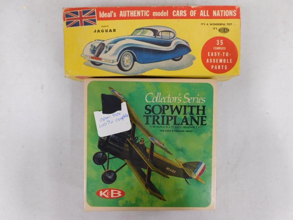 Sopwith Triplane K&B Model Kit Open Box, Complete & Assembled Ideal Jaguar (1 of 4)