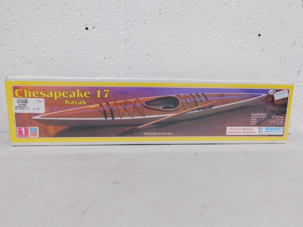 Chesapeake 17 Kayak Model Kit Midwest Products Co Incl New and Sealed (1 of 3)