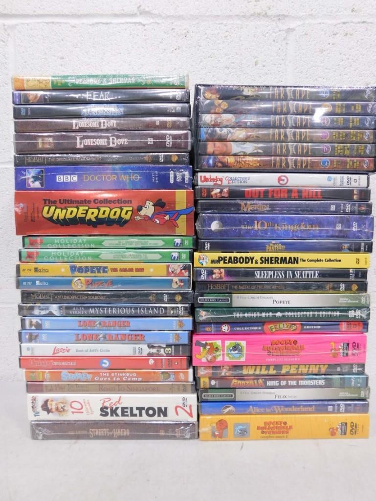 Sealed DVDs incl Underdog The Ultimate Collection Box Set, Rocky & Bullwinkle & Friends Complete Sea (1 of 3)