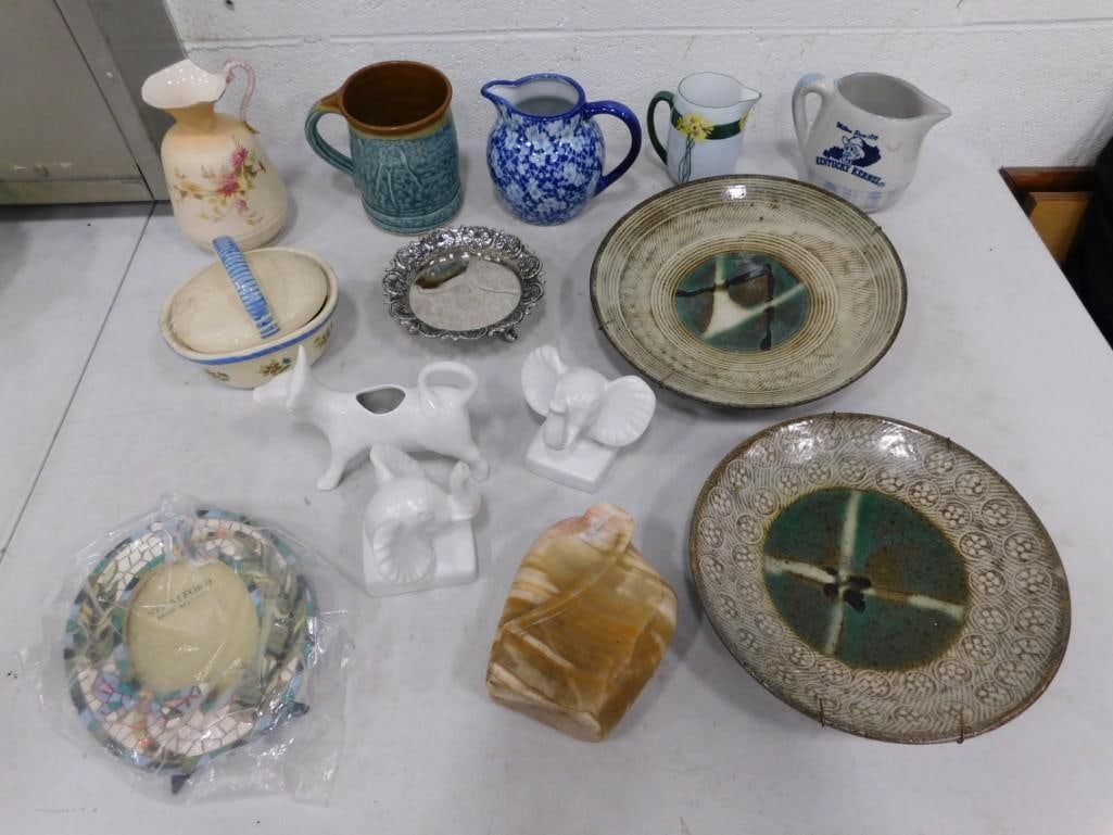 Collectibles incl Pottery, Ceramic, Metal, Stone Items (1 of 5)