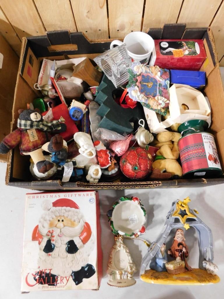 Christmas Ornaments and Smalls incl Fitz and Floyd Santa Dish, Christmas Ornaments, etc (1 of 7)