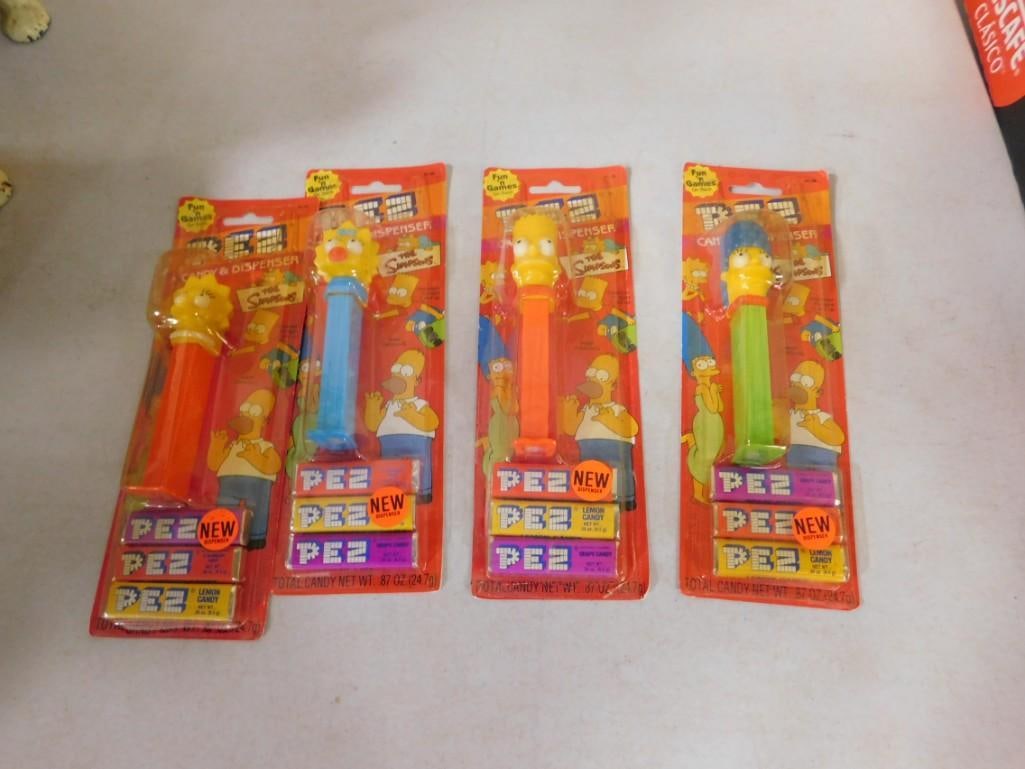 Lot of 4 Simpson's Pez Dispensers - new in package (1 of 2)