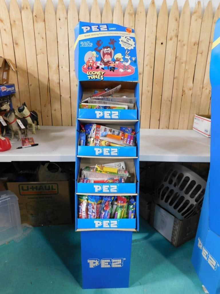 Pez Dispenser Cardboard Store Display full of new in package Pez Dispensers (1 of 7)