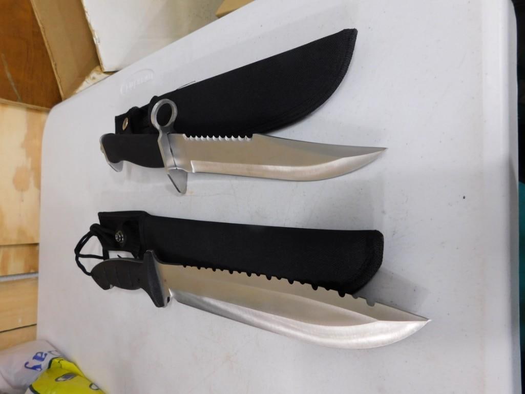 Pair of knives with boxes including S.O.L. Survival Bowie, The Alabama Slammer: Pair of knives with boxes including S.O.L. Survival Bowie, The Alabama Slammer