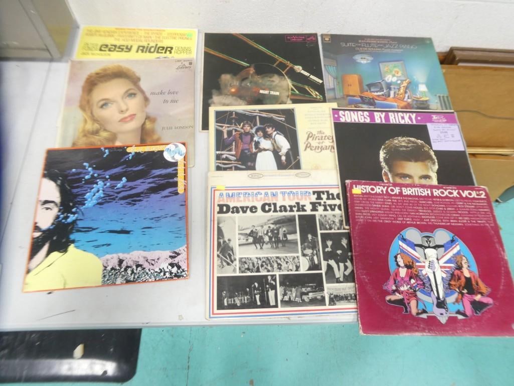 Assorted Vinyl Records including Dave Clark 5, Easy Rider Sound Track, Ricky Nelson, Julie London, (1 of 5)