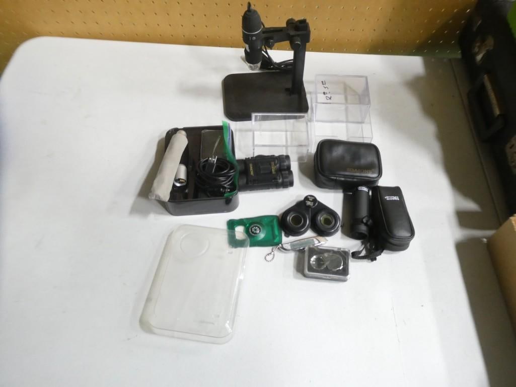 Optics Lot etc. including Tasco Binoculars, etc (1 of 3)
