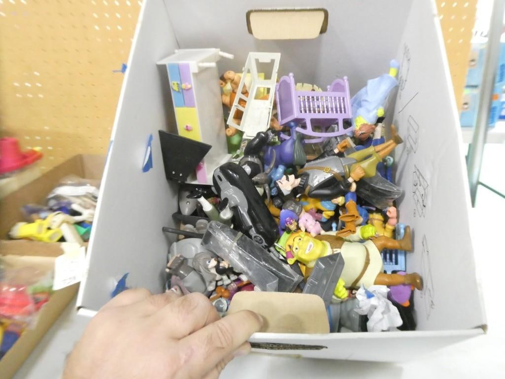 Bin full of Toys / Action Figures / Figurines including Disney, Toy Story, Shrek, Wizard of Oz, etc.: Bin full of Toys / Action Figures / Figurines including Disney, Toy Story, Shrek, Wizard of Oz, etc.