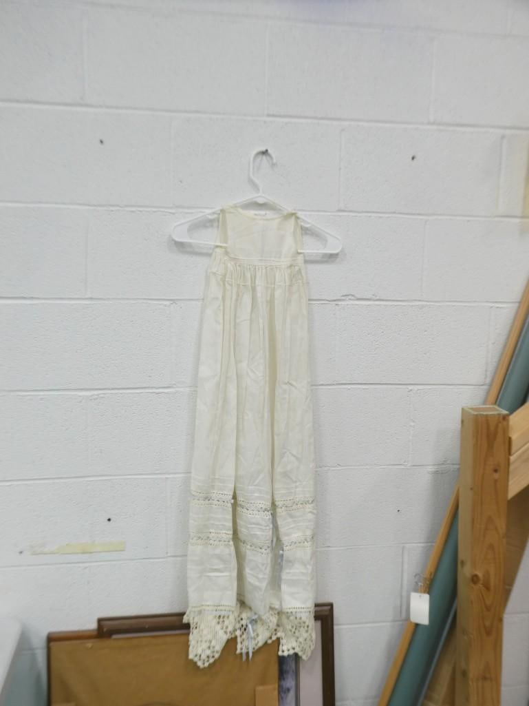 Vintage 1940's Christening Dress and Underdress or Slip: Vintage 1940's Christening Dress and Under-dress or Slip