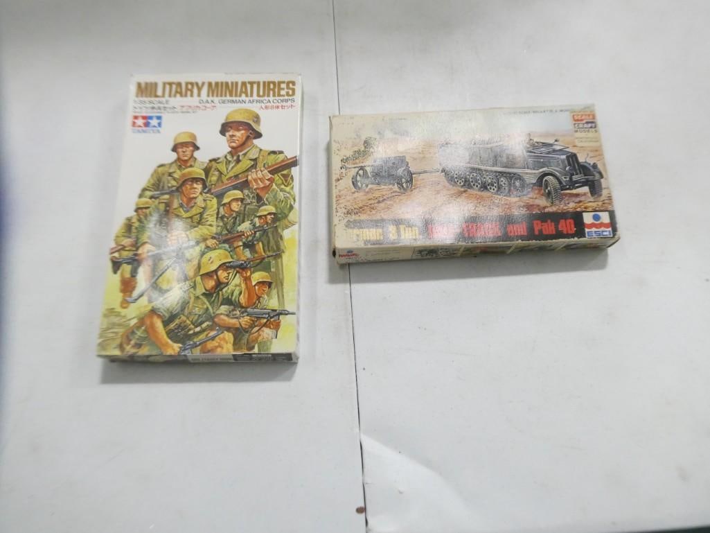 Pair of Model Kits including 1:35 Scale Tamiya Military miniatures, Esci German 3 Ton Half-Track and (1 of 4)