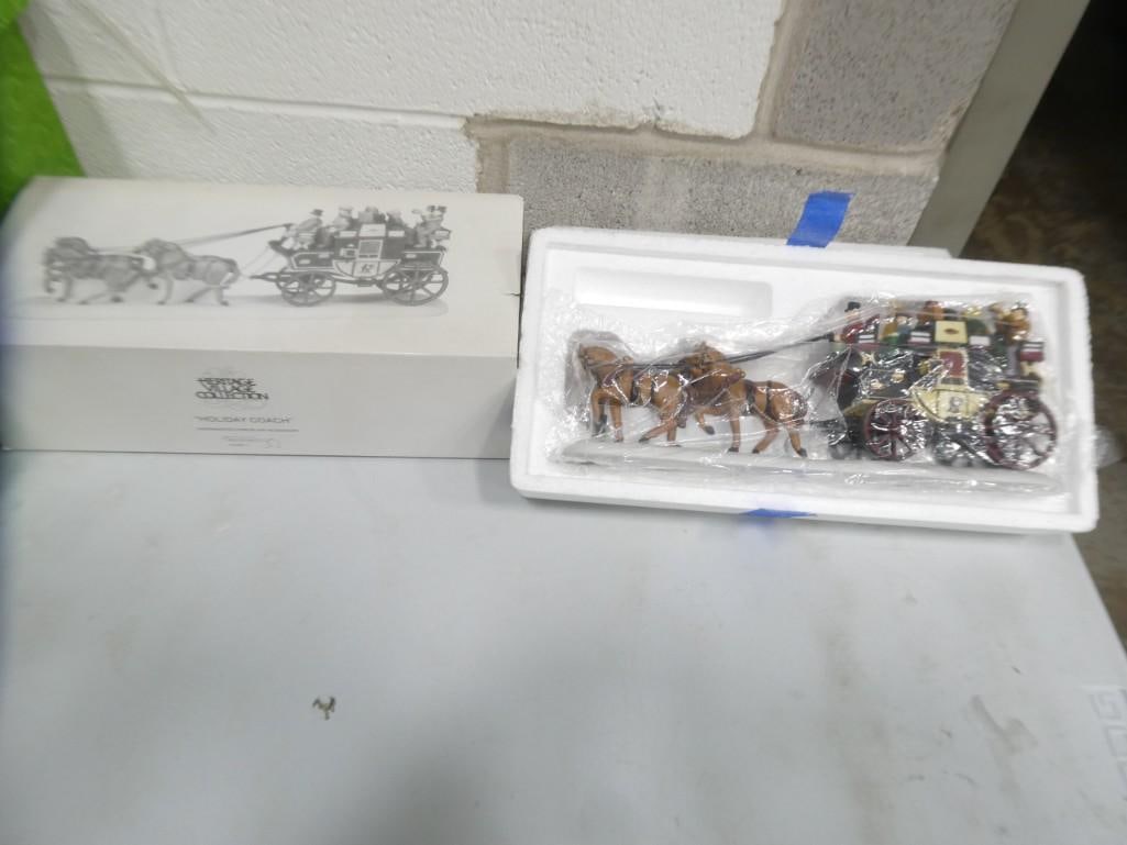 Dept 56 Holiday Coach Heritage Village Collection in Original Box: Department 56 Holiday Coach Heritage Village Collection in Original Box Christmas Village Accessory