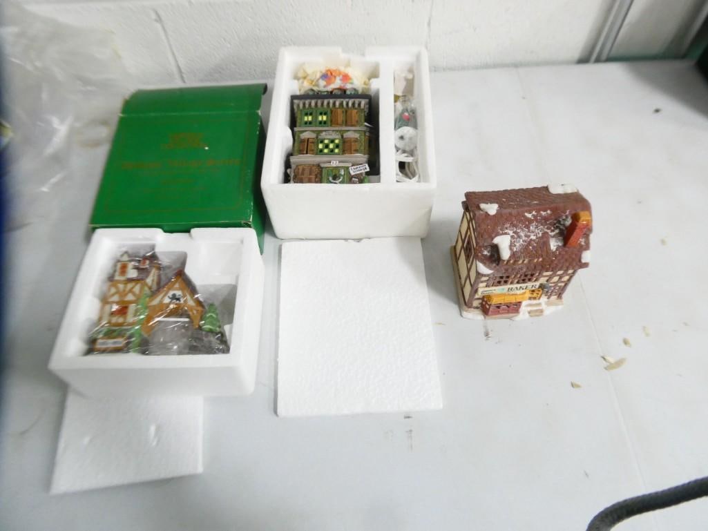 3 Dept 56 incl The Flat of Ebenezer Scrooge, Golden Swan Baker, Dickens Village Series Postern (1 of 10)