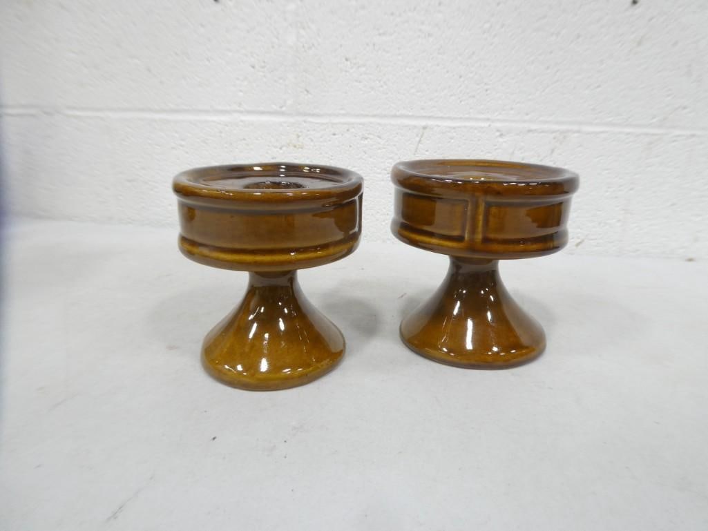 2 Vintage Van Briggle Pottery Candle Holders (1 of 5)