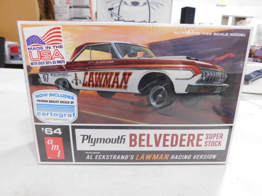 Sealed AMT '64 Plymouth Belvedere Super Stock Al Eckstrand's Lawman Racing Version (1 of 3)