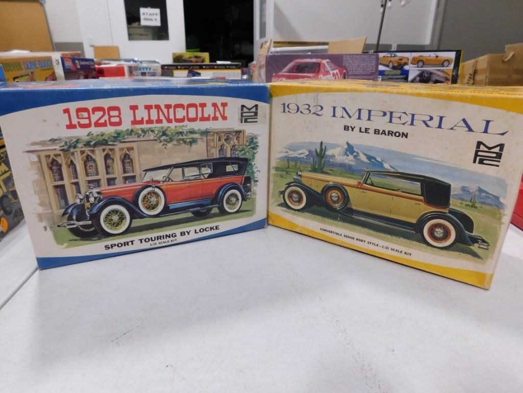 2 MPC Model Car Kits incl 1932 Imperial by Le Baron and 1928 Lincoln Sport Touring by Locke (1 of 7)