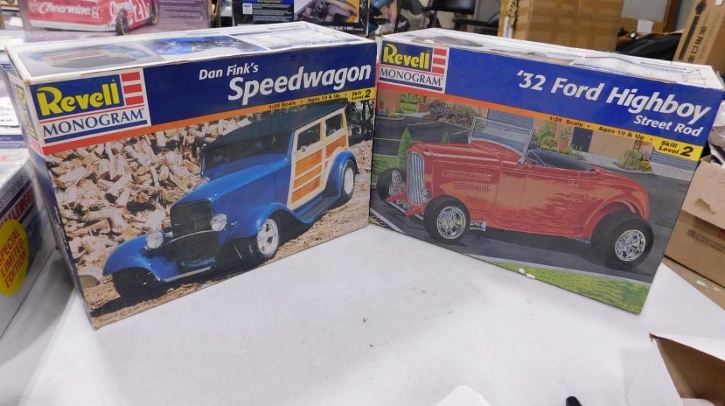 2 Revell Monogram Model Car Kits incl '32 Ford Highboy Street Rod and Dan Fink's Speedwagon (1 of 6)