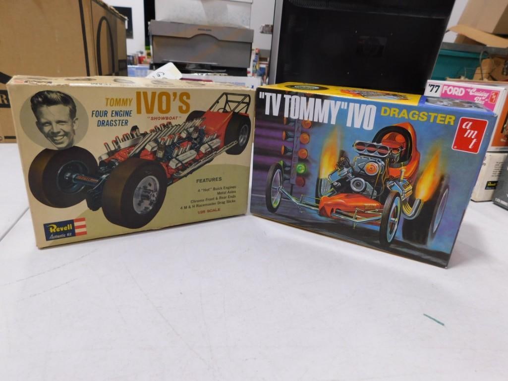 2 Model Car Kits incl AMT TV Tommy IVO Dragster and Revell Tommy Ivo's Four Engine Dragster (1 of 8)