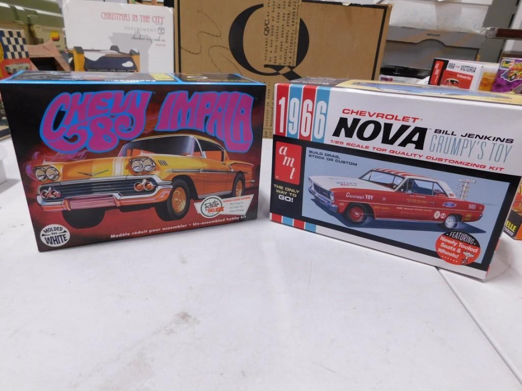 2 AMT Model Car Kits incl 1958 Chevy Impala and 1966 Chevrolet Nova Bill Jenkins Grumpy's Toy (1 of 7)