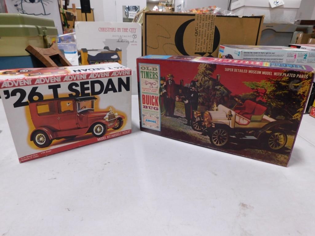 2 Model Car Kits incl Advent '26 T Sedan and Aurora Old Timers Buick Bug (1 of 9)