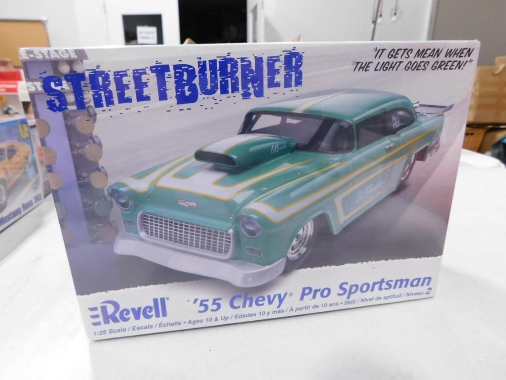 Sealed Revell '55 Chevy Pro Sportsman Streetburner 1:25 Scale Model Car Kit (1 of 2)