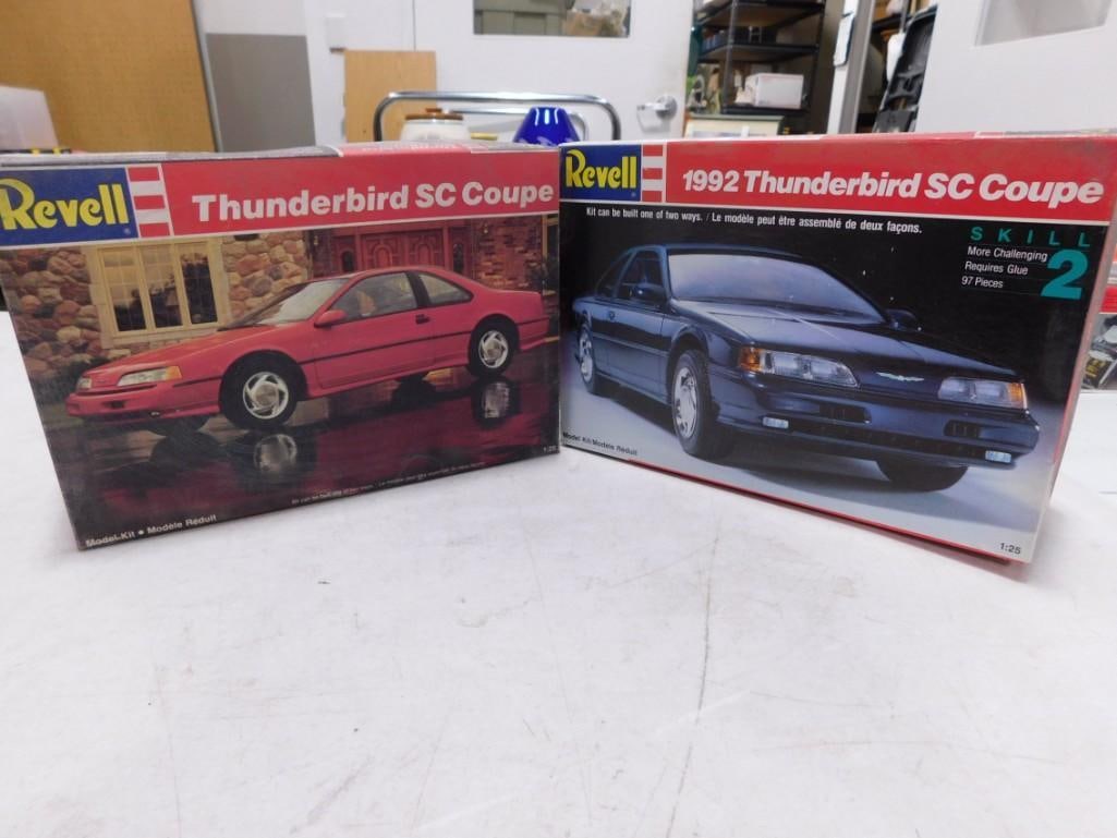 2 Revell Model Car Kits incl Thunderbird SC Coupe and 1992 Thunderbird SC Coupe (1 of 7)