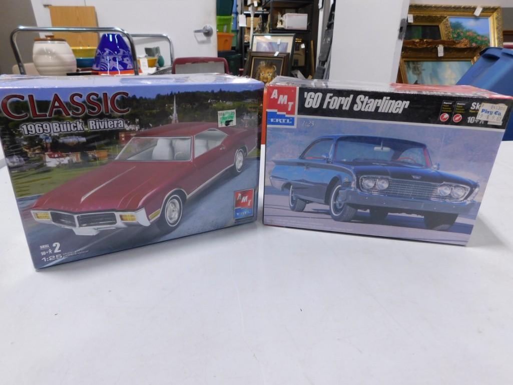 2 Sealed Amt Ertl Model Car Kits Incl Classic 1969 Buick Riviera And ...