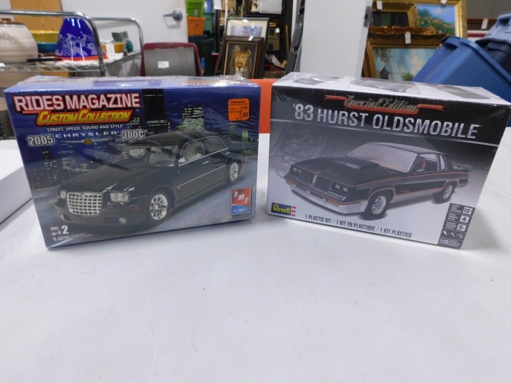 2 Sealed Model Car Kits incl Revell '83 Hurst Oldsmobile and 2005 Chrysler 300C (1 of 7)