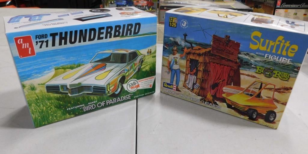 2 Model Car Kits incl Revell Ed Roth Surfite with Figure and AMT Ford '71 Thunderbird Featuring Gian (1 of 8)