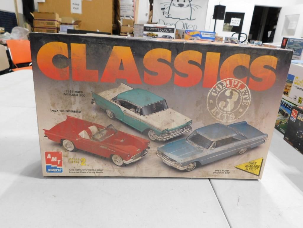 AMT Ertl Classics 3 Kits incl 1957 Thunderbird, 1957 Ford Fairlane 500, 1963 Ford Galaxie 500 (1 of 6)