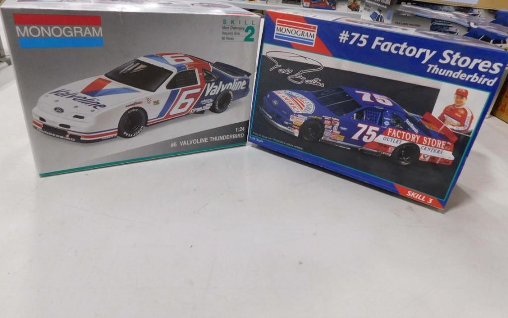 2 Monogram Model Car Kits incl #75 Factory Stores Thunderbird and #6 Valvoline Thunderbird (1 of 11)