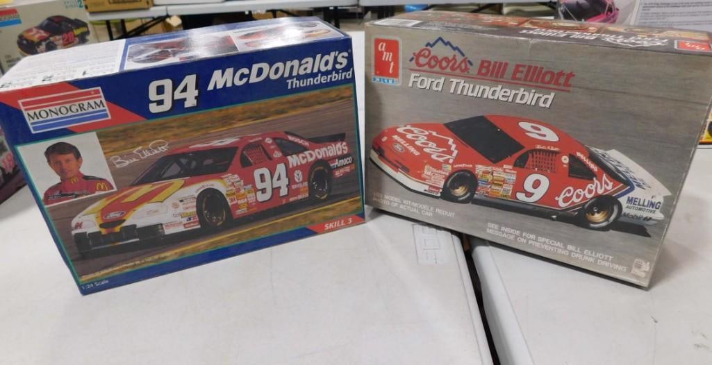 2 Model Car Kits incl AMT Ertl Coors Bill Elliott Ford Thunde (1 of 9)