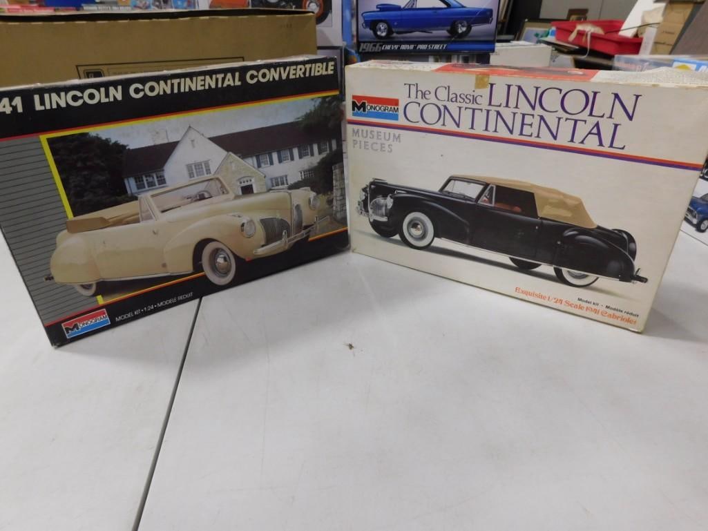 2 Monogram Model Car Kits incl The Classic Lincoln Continental and 1941 Lincoln Continental Converti (1 of 8)