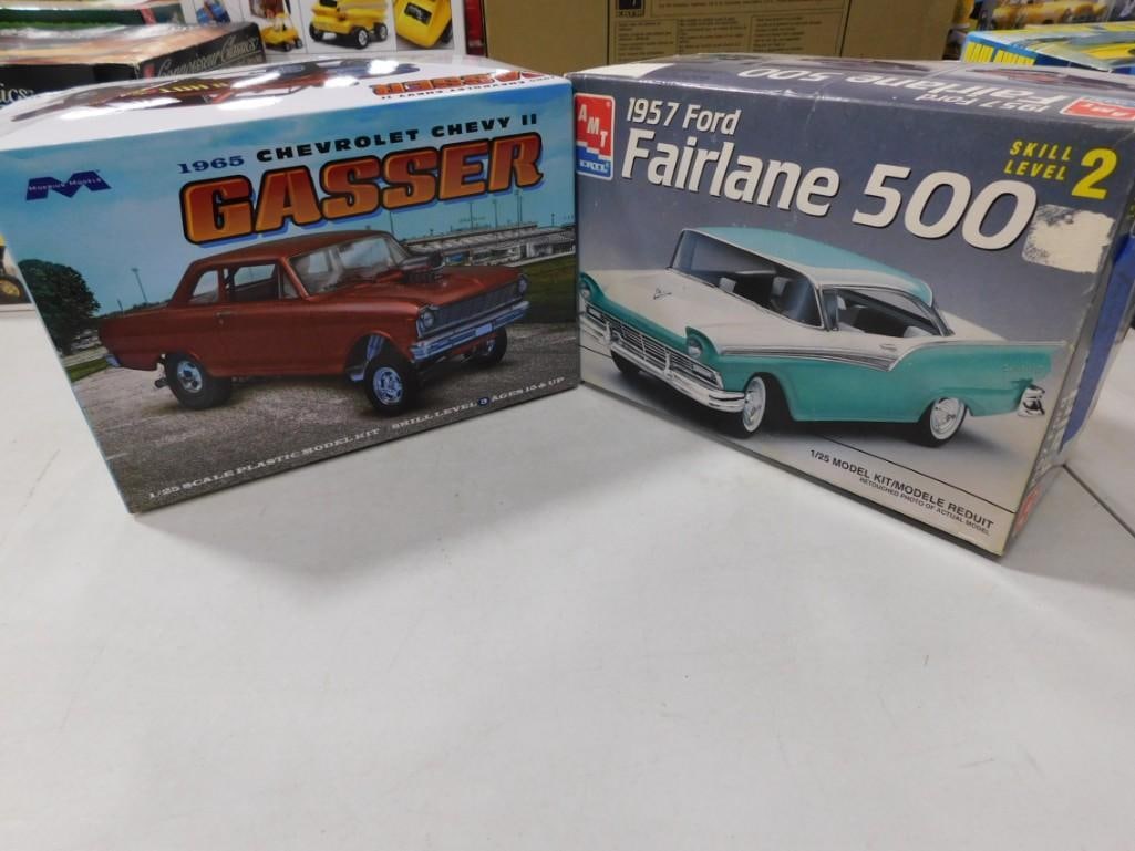 2 Model Car Kits incl Moebius Models 1965 Chevrolet Chevy Ii Gasser and AMT Ertl 1957 Ford Fairlane (1 of 9)