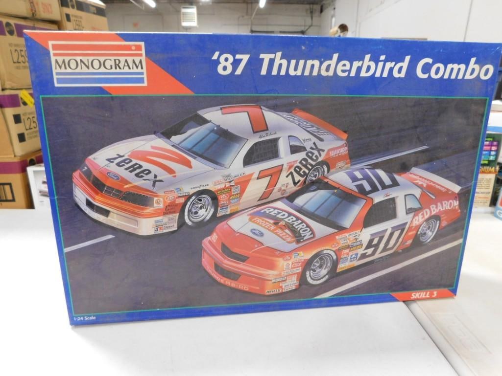 Monogram '87 Thunderbird Combo Model Car Kit: Monogram '87 Thunderbird Combo Model Car Kit in open box. Includes everything that you see in the pictures