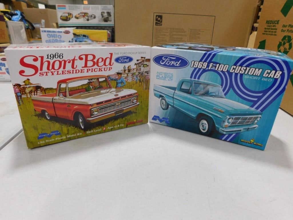 2 Moebius Models Model Pickup Trucks incl 1966 Ford Short Bed Styleside Pickup and (1 of 7)