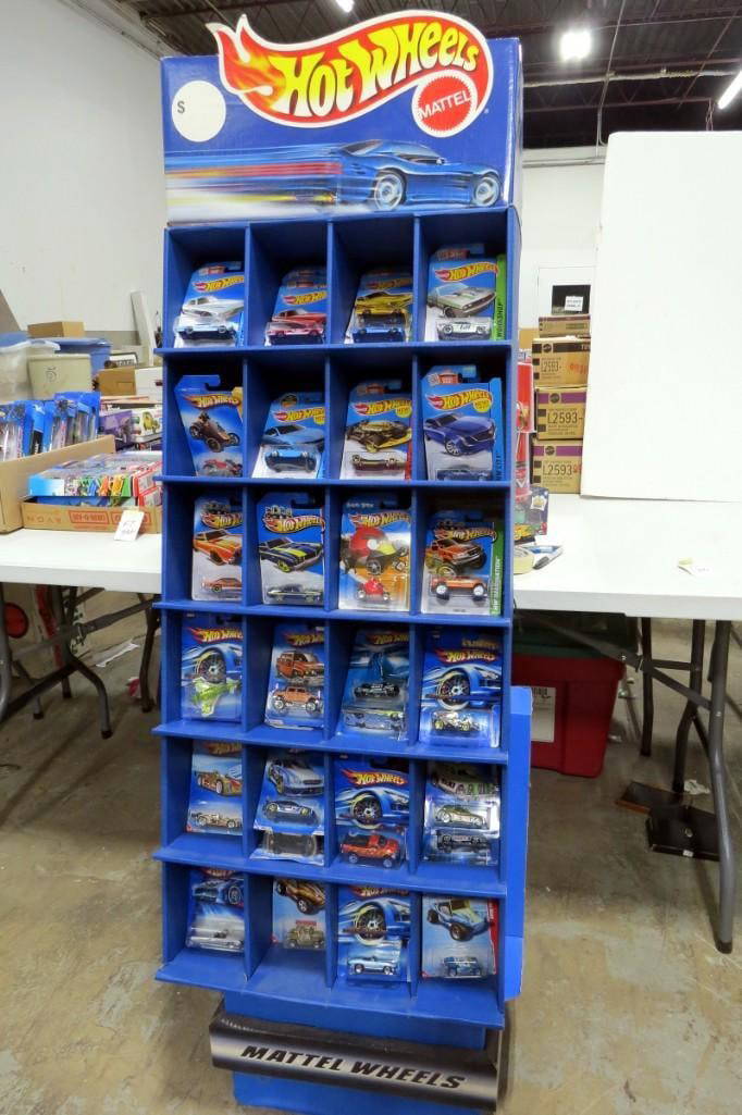 Hot Wheels Store Display With New In Package Hot Wheels Cars And