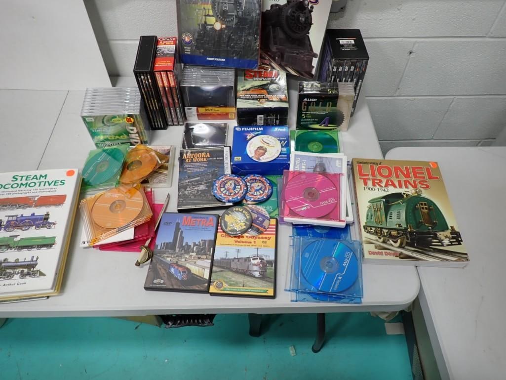 Large Lot of Train Books and DVDs / Media, etc. including Lionel: Large Lot of Train Books and DVDs / Media, etc. including Lionel