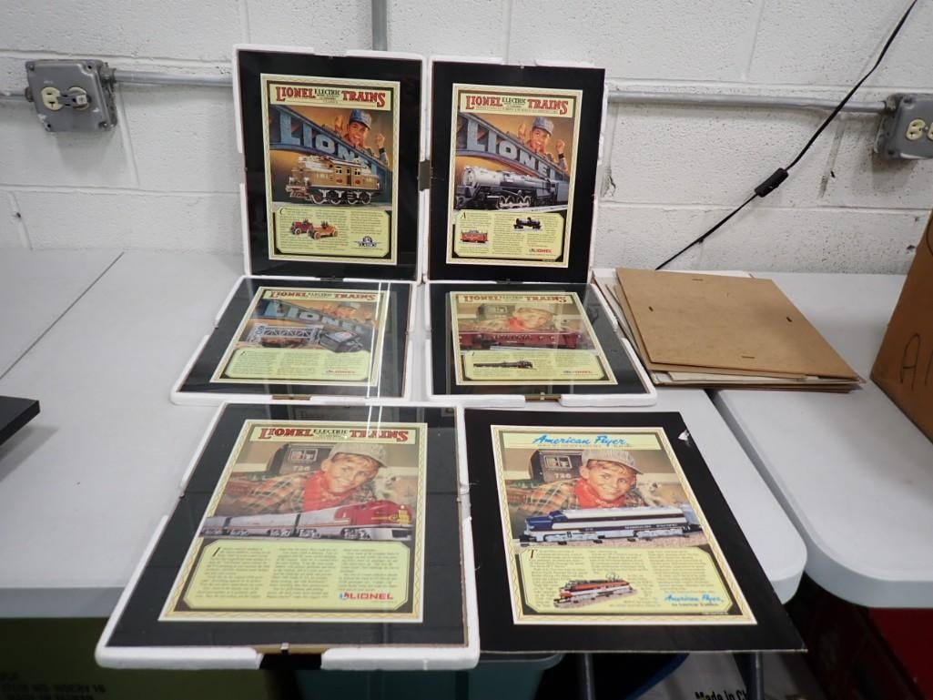Lot of 6 Lionel Trains Advertising Prints - measure roughly 11x14": Lot of 6 Lionel Trains Advertising Prints - measure roughly 11x14"