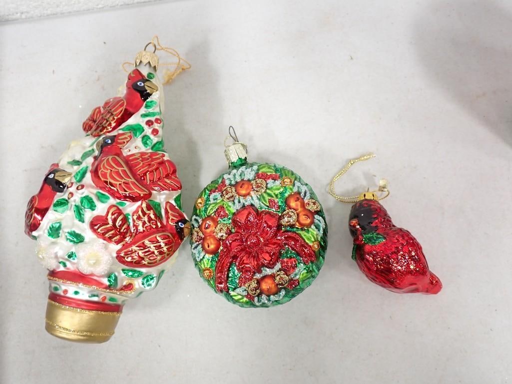 2 Kurt Adler Polonaise Glass Christmas Ornaments, 1 Old World Christmas Glass Ornament, and a (1 of 9)