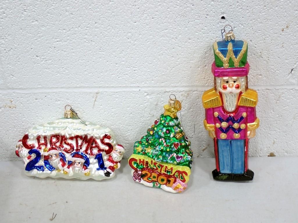3 Christopher Radko Glass Christmas Ornaments incl Santas Christmas 2001, Christopher Radko Ginger (1 of 11)