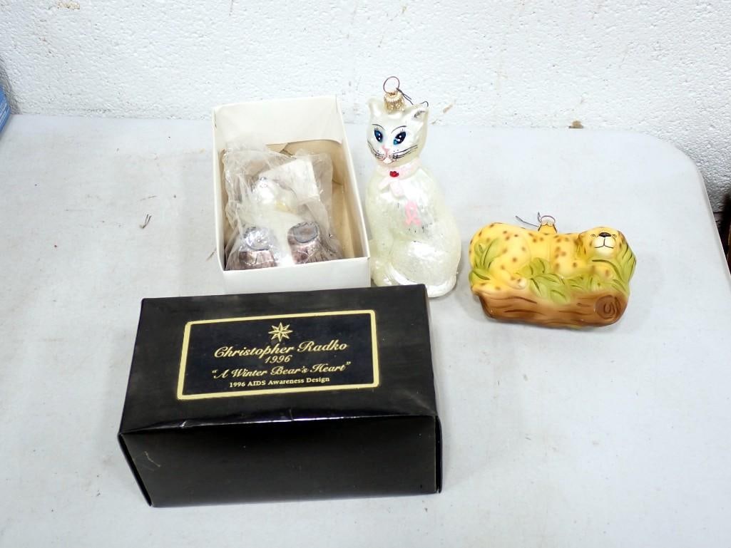 Christopher Radko 1996 A Winter Bear's Heart Christmas Ornament in Original Box, (1 of 10)