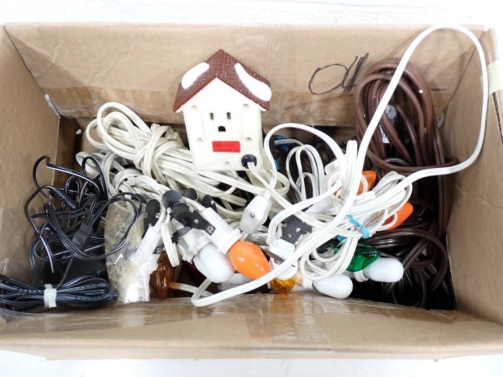 Lot of dept. 56 and other power cords / lights / etc. (1 of 6)