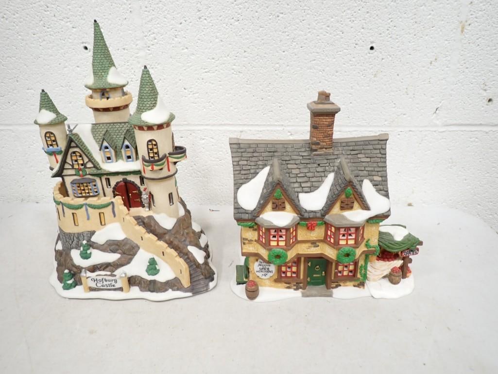 Dept. 56 "Hofburg Castle" and "Seton Morris Spice Merchant": Department 56 "Hofburg Castle" Alpine Village Series and "Seton Morris Spice Merchant" Dickens' Village Series Heritage Collection