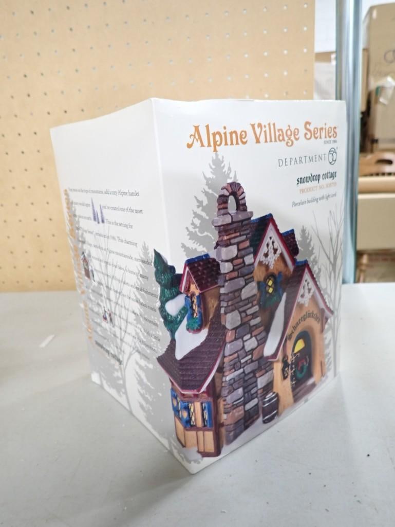 Dept. 56 "Snowdrop Cottage" with box Alpine Village Series: Department 56 "Snowdrop Cottage" with box Alpine Village Series